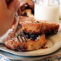 Torrijas de leche de coco y Cointreau.
