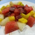 Ensalada de Frutas con menta y tacos de jamón[...]