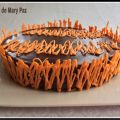 Tarta con chocolate de naranja