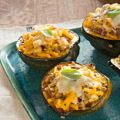Calabaza rellena con macarrones con queso