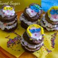 Mini Tartas con caretas enmascaradas de fondadt