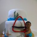 Tarta snow/surf y tarta vivamos juntos