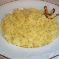 Arroz blanco de cocido con piel de limón