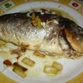 Dorada con ajos tiernos