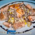 Ensalada templada de Arroz con Salmón
