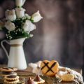 Galletas sablé con cremoso de chocolate