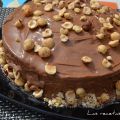 Pastel de avellanas y chocolate