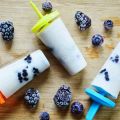 Paletas de fruta y leche de coco