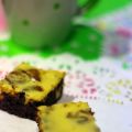 Cuadraditos de Brownie con queso