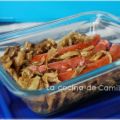 Setas con salchichas frescas