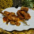 CONEJO Y COSTILLAS CON TOMATE