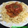 Goulash de la casa con espaguetis